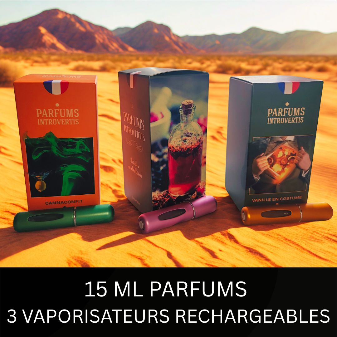 Set 3 vaporisateurs avec parfum 5 ml