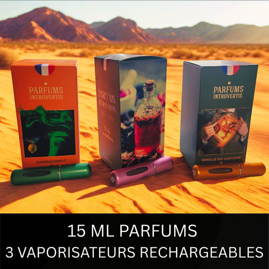 Set 3 vaporisateurs avec parfum 5 ml